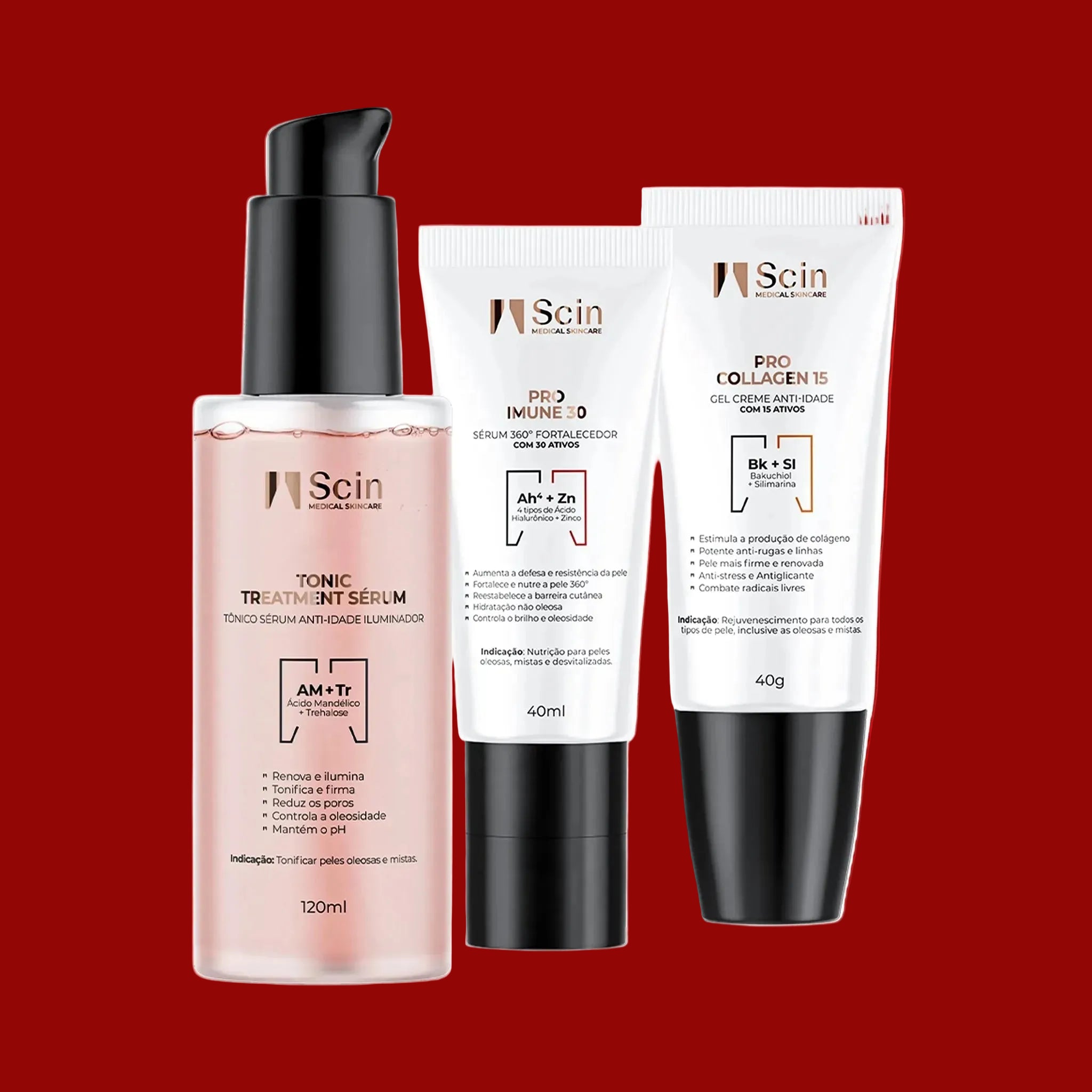 TRATAMENTO DIÁRIO EM 3 PASSOS - PELE SAUDÁVEL, RENOVADA, ILUMINADA, FORTALECIDA E COM MENOS RUGAS