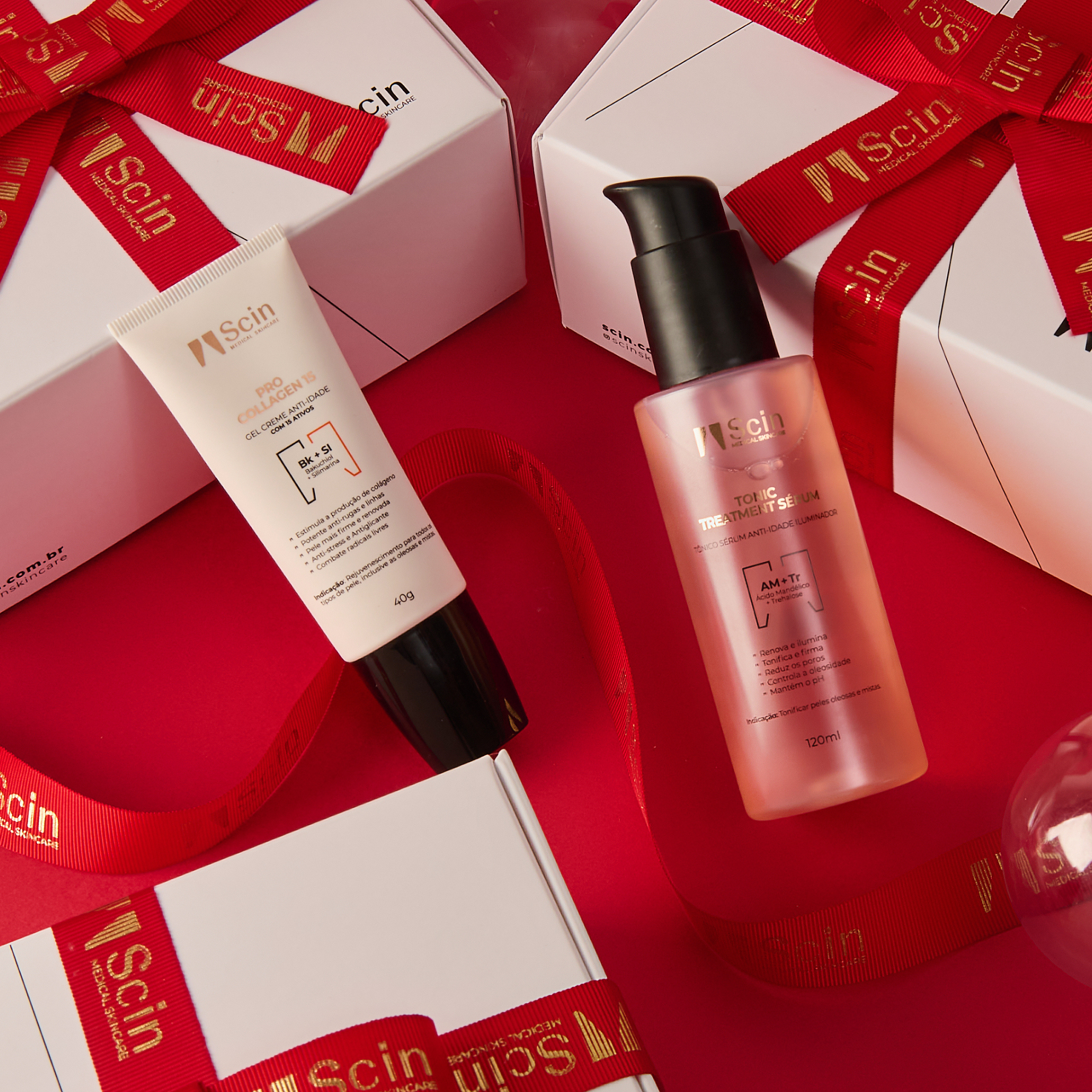 DUO ANTI-IDADE ILUMINADOR - TONIC TREATMENT SÉRUM + PRO COLLAGEN 15